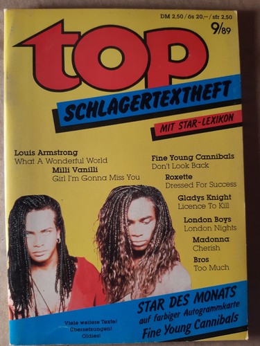 Top schlagertextheft star - 9/89,